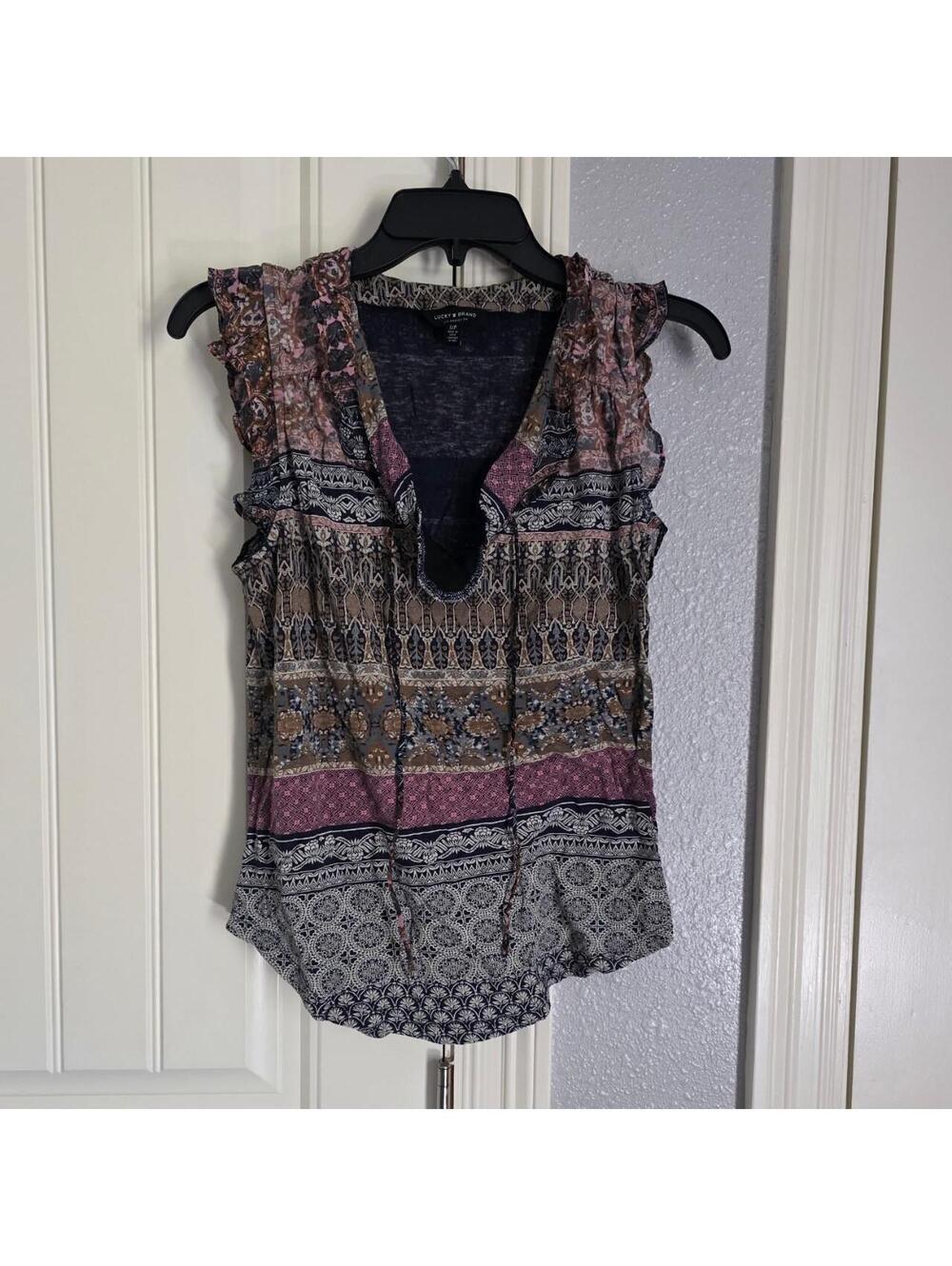 Lucky Brand Women's Multi and Purple Blous